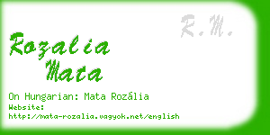 rozalia mata business card